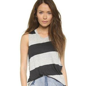 CHEAP MONDAY Trouble Tank Striped Black White XS